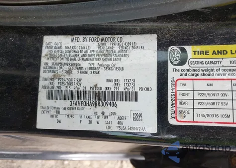 2011 Ford Fusion Se из США, поврежденный, VIN 3FAHP0HA9BR309406